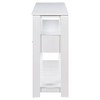 PAGED Vintage Console Table with 4 Drawers, 2-Shelf Entryway Sofa Table with Retro Handles, Modern Entryway Table with Storage - 4 of 4