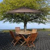 10' x 10' Double Vented 3-Tier Patio Market Table Umbrella - Wellfor - 3 of 4