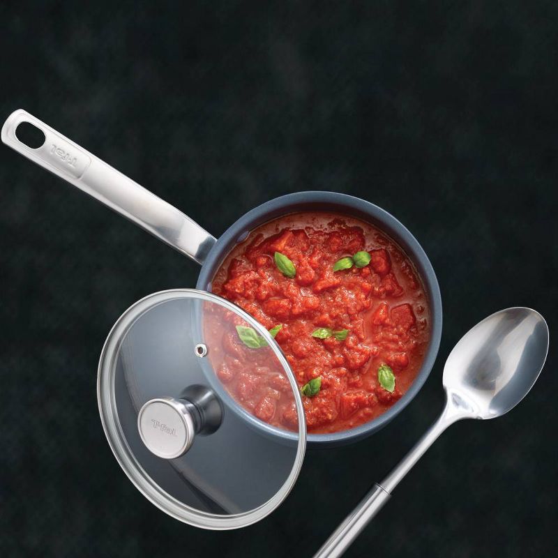 T-fal 2qt Saucepan with Lid, Platinum Nonstick Cookware Gray, 3 of 9