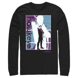 Men's Marvel Hawkeye Purple Poster Long Sleeve Shirt - 1 of 4