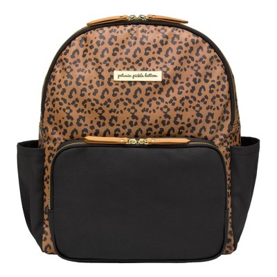 Petunia Pickle Bottom District Backpack Diaper Bag Set - Leopard Black 5pc