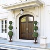 coucheta 4 FT Realistic Fake Topiary Trees Set of 2, Artificial Ball Boxwood Plants for Outdoor/Indoor with Vines & Insects Decoration, - 4 of 4