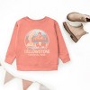 Yellowstone National Park Two-Toned Circle - Youth Graphic Sweatshirt - 3 of 4