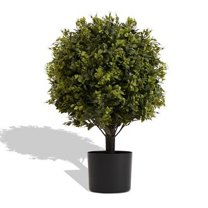 Gulches UV protection Ball Topiary Tree for indoor outdoor Hot sales Artificial plants Greenery decoration in pot 55cm 2pcs/set - 1 of 4