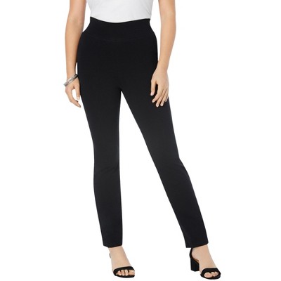 Roaman's Women's Plus Size Essential Stretch Capri Legging - 14/16, Black :  Target