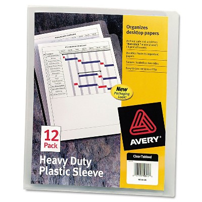 Avery Heavy-Duty Plastic Sleeves Letter Polypropylene Clear 12/Pack 72611