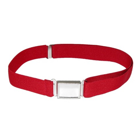 Ctm Kids' Adjustable Elastic Belt With Magnetic Buckle, Red : Target
