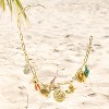 Cute Boho Charm Necklace for Women Paperclip Chain Necklace Sun Moon Star Coin Heart Flower Boot Boho Bow Charms Necklaces - 4 of 4
