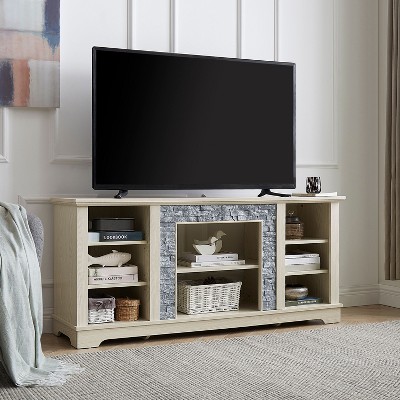NicBex Mantel Stone TV Stand Modern Entertainment Console with Open Storage Space for TVs up to 70 Inches for Living Room