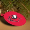 Wesleyan University Primary Logo Aluminum Holiday Christmas Tree Ornament - 4 of 4