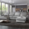 NicBex L-Shaped Feather Filled Sectional Sofa,Convertible Sofa Couch with Movable Ottoman for Living Room,Apartment,Office - image 2 of 4