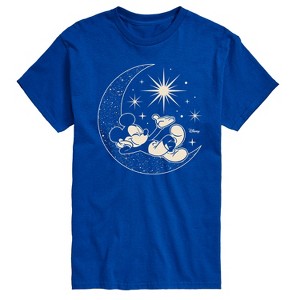 Men's - Disney - Mickey On Celestial Moon Short Sleeve Graphic T-Shirt - 1 of 4