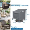 Akefit Outdoor Swivel Chair Covers Set of 2 Waterproof Grey 500D Oxford Patio Furniture Covers 38.5in - 2 of 4