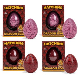 Class Collections Surprise Growing Dragon Hatch Egg Kids Novelty Toy - Pack of 4, Red and Pink - 1 of 4