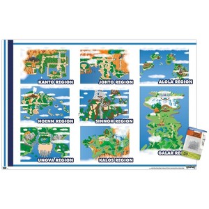 Trends International Pokémon - Map Grid Unframed Wall Poster Prints - 1 of 4
