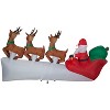 Gemmy Christmas Inflatable Santa's Sleigh with Flying Reindeer, 5.5 ft Tall, Multi - image 3 of 4