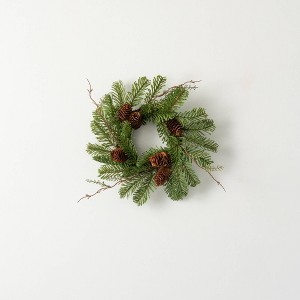 Sullivans Artificial Soft Touch Pine Christmas Accent Ring  Green  Indoor Christmas DÃƒÂ©cor - 1 of 3