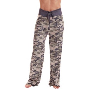 Just Love Womens Wide Leg Casual Comfy Flowy Loose Stretch - Palazzo Pajama Pants PJs - 1 of 3