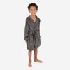 Leveret Kids Fleece Solid Color Hooded Robe - 3 of 4