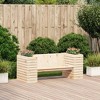 vidaXL Planter Bench Natural Pine Solid Pine Wood 66.9x23.6x25.6 in - 3 of 4