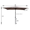 Maria 6x9 ft uv-cut Patio Cantilever Umbrella with Crank and Push Button Tilt without flap, Outdoor Furniture - Maison Boucle - 3 of 4