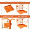 36"x36" Forklift Safety Cage, Foldable Work Platform, 1200 lbs, Man Basket w/ Chain & Safety Lock, 1-3 Person Aerial Lift Attachment - 2 of 4