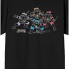 TMNT Classic Retro Cartoon Turtle Group Outline Color Pop Crew Neck Short Sleeve Men's Black T-shirt - 2 of 3