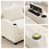 Hyleory Chenille Storage Accent Chair with Ottoman,Upholstered Comfy Sofa Armrest chair for Living Room Bedroom - 3 of 4