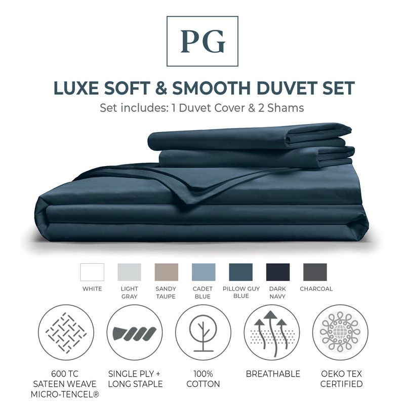 Luxe Soft & Smooth 100% Tencel Duvet Cover Set, 1 of 9