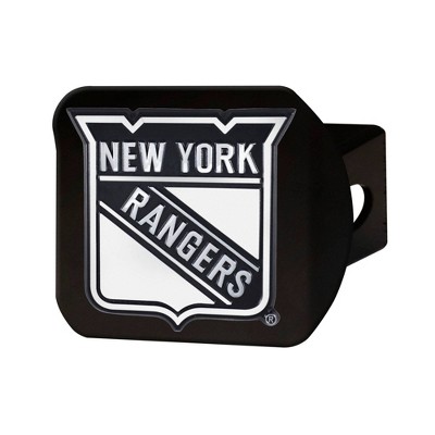  NHL New York Rangers Chrome Metal Hitch Cover - Black 