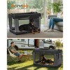 44-Inch Collapsible Dog Crate with 4 Mesh Doors, Portable Pet Carrier for Extra Large Dogs up to 110 lb, Ink Black - 2 of 4