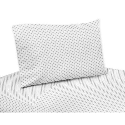 Twin Mini Polka Dot Sheet Set Gray - Sweet Jojo Designs