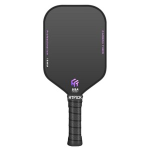 AENKYO 16.5 Inch Fiber Pickleball Paddle - Cold Pressed Kevlar Face, USAPA Approved Carbon Fiber Purple Racquet - 1 of 4