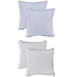 REGALWOVEN 4 Pcs Striped Boho Throw Pillow Cover with Tassels Fringe for Home Decoration - 1 of 4