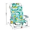 VisioGear Outdoor Portable Chairs, Folding Beach Chair with Side Pouches, Foldable Camping Chair with Headrest, Lemon Green, 24.8"*25.6"*32.28" - 3 of 4