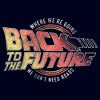 Men's Back to the Future We Don't Need Roads Distressed Logo  T-Shirt - Navy Blue - Medium - 2 of 4