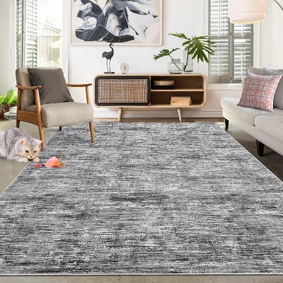Runner Rug Washable Runner Rug Modern Abstract Runner Mat Hallway Contemporary Solid Rug Non-Slip Foldable Aesthetic Accent Floor Carpet