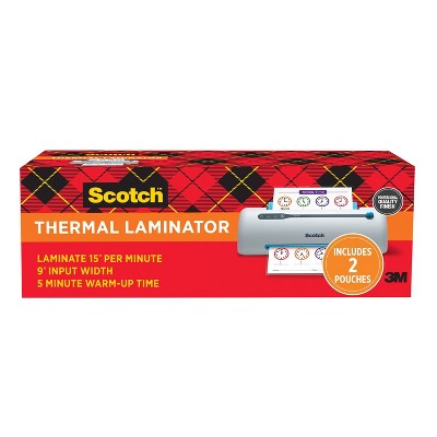 Condition photo showing As Is for scotch 9" pro thermal never jam laminator: electric laminating machine, 6.1" height, 17.4" depth, 6.2" width
