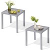 Crestlive Products Outdoor 16in Side Table Small Metal Square End Table - 2 of 4