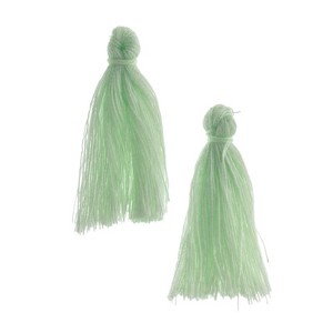 John Bead 1in Seafoam Cotton Tassels Ornament for DIY Crafts Party Decorations, 20pcs - 1 of 4