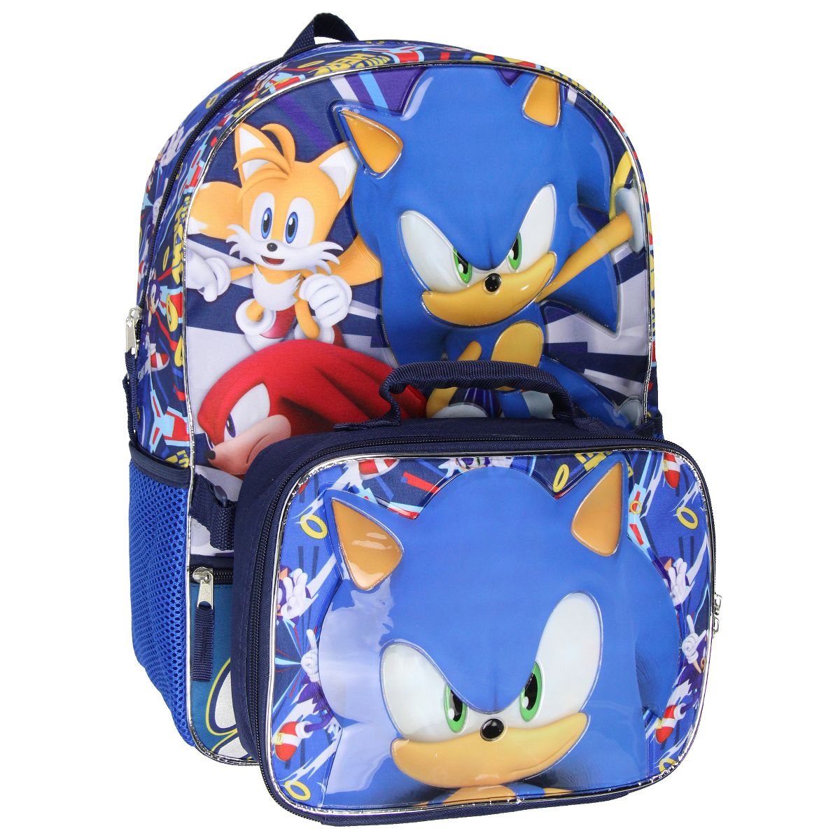 Sonic The Hedgehog School Travel Backpack 2 Piece Set With Detachable Lunch Box - thumbnail 2