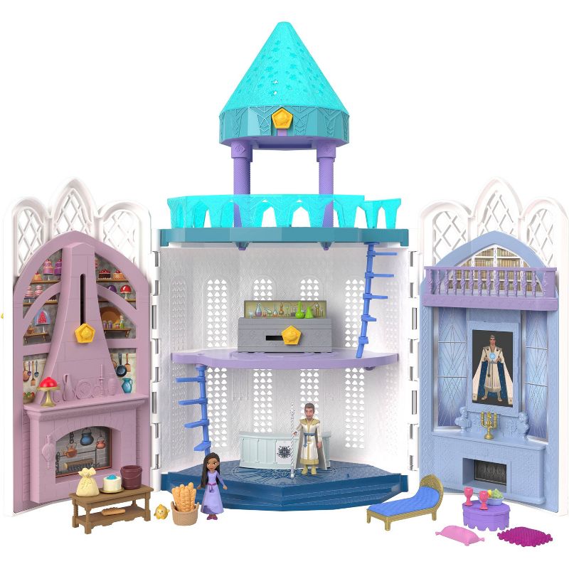Disney Wish Rosas Castle Playset, Dollhouse with 2 Posable Mini Dolls, Star Figure &#38; 20 Accessories, 1 of 8