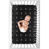 Sweet Jojo Designs Boy or Girl Gender Neutral Unisex Baby Fitted Mini Crib Sheet Boho Hatch Black and White - 3 of 4