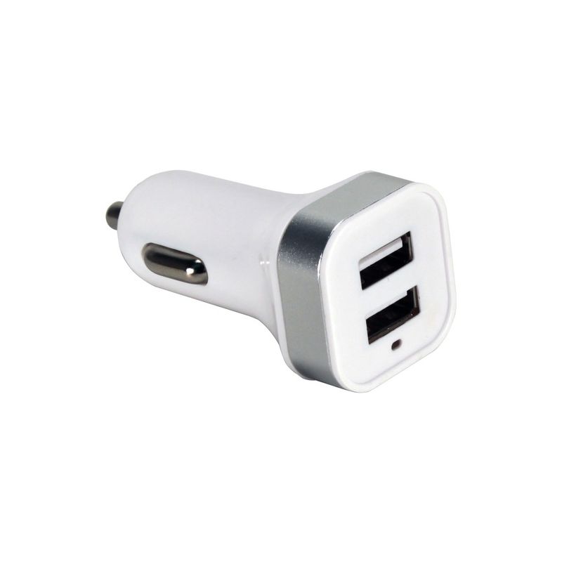 QVS 2-Port 3.4Amp USB Smart Car Charger for Smartphones and Tablets - 12 V DC, 24 V DC Input - 5 V DC/3.40 A Output, 1 of 3