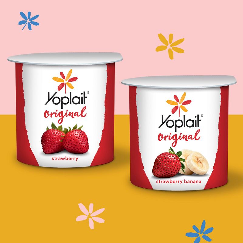 Yoplait Original Strawberry and Strawberry Banana Yogurt - 8pk/6oz Cups, 4 of 14