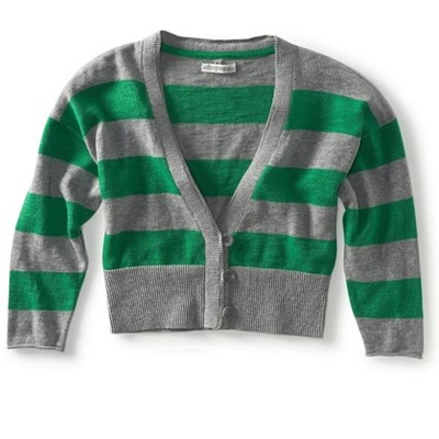 Aeropostale Womens Cropped Stripe Cardigan Sweater