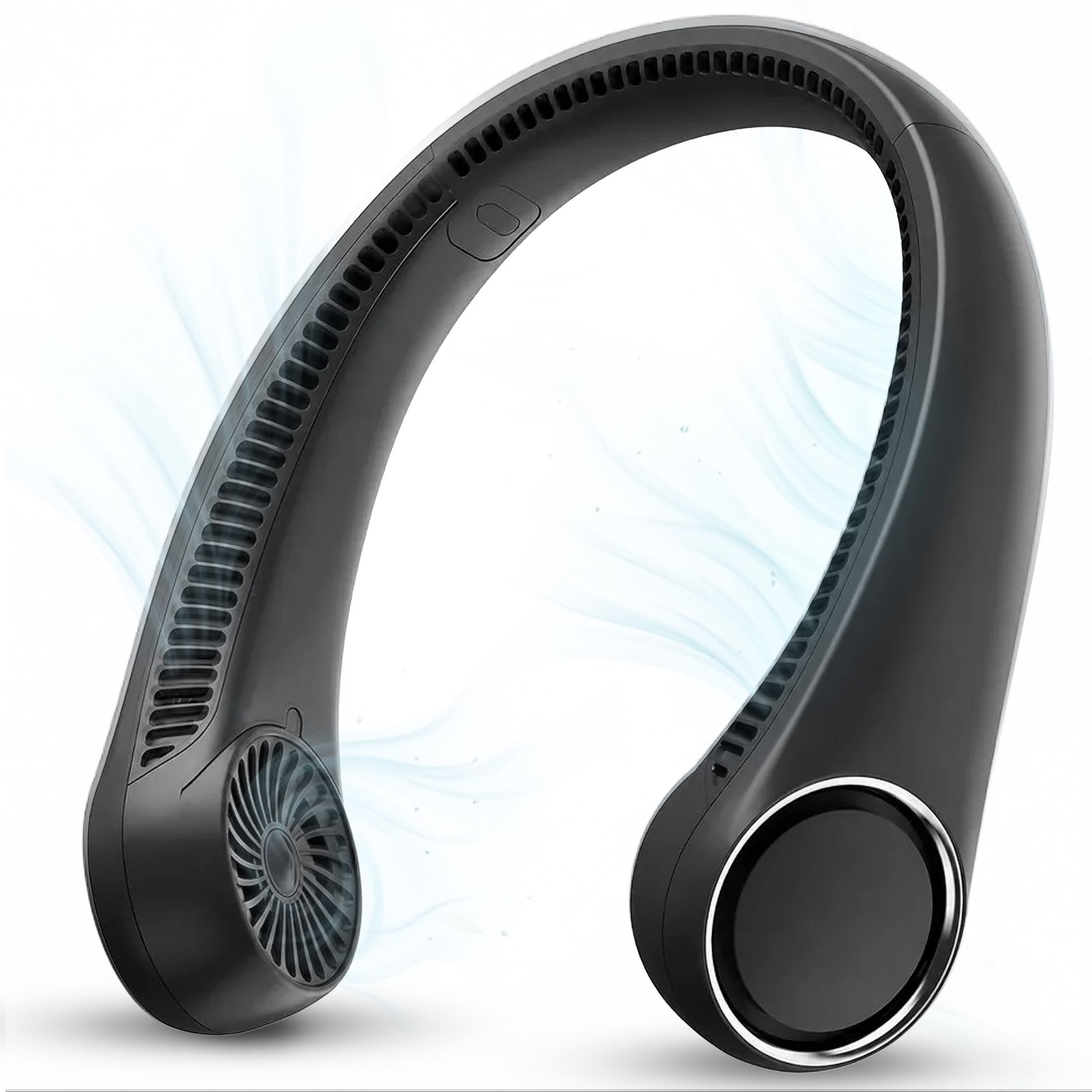 Portable Neck Fan, Rechargeable Hands-Free Wearable Fan with 3-Speed Adjustable Cooling, Lightweight Cooling Fan for Outdoor, Travel & Everyday Use