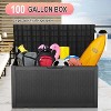 FDW Deck Box 100 Gallons Weatherproof Lockable Storage Container - 4 of 4