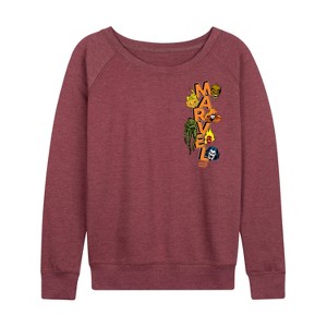 Women's - Marvel - Strange Tales Stacked Lightweight French Terry Wide Neck Long Sleeve Graphic Shirt - 1 of 4