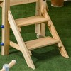 NAYSAYE Playground Slide Wooden Swing Set with Baby Swing and Toddler Slide for Backyard Play, Natural Wood, 78.8"*46.5"*31.8" - 4 of 4
